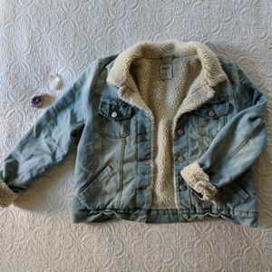 Light Wash- Fur Lined- Denim Jacket